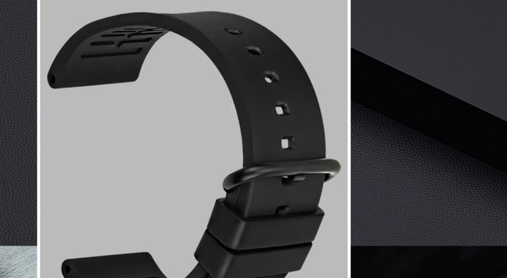 MAIKES Orange Sport Watch Band 20mm 22mm 24mm Watch Accessories Watchband With Black Buckle Rubber Watch Strap For Omega