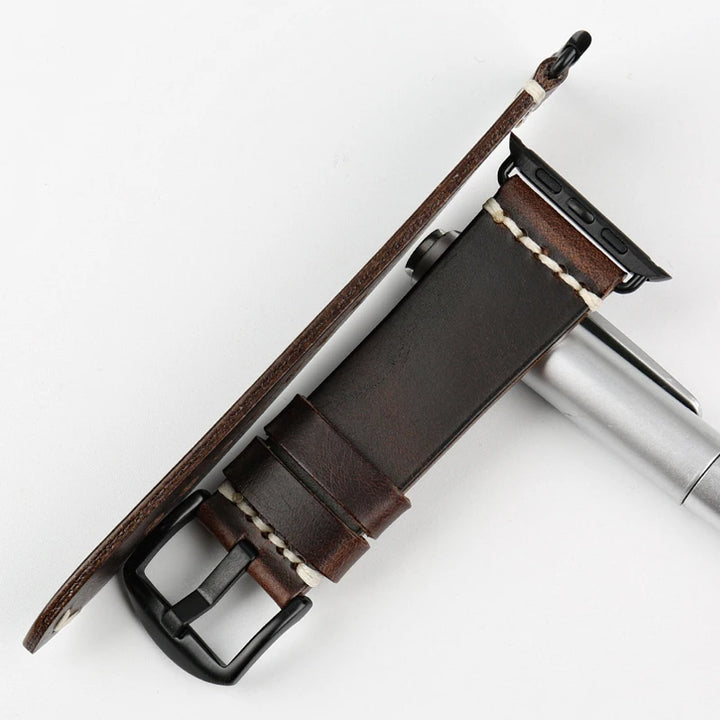 Top Leather Strap For Apple Watch Band 45mm 41mm 44mm 40mm 42mm 38mm Series 9 8 7 6 SE 5 4 3 iWatch Bracelet Watchband