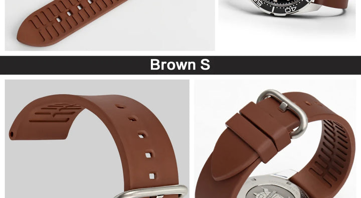 MAIKES Orange Sport Watch Band 20mm 22mm 24mm Watch Accessories Watchband With Black Buckle Rubber Watch Strap For Omega