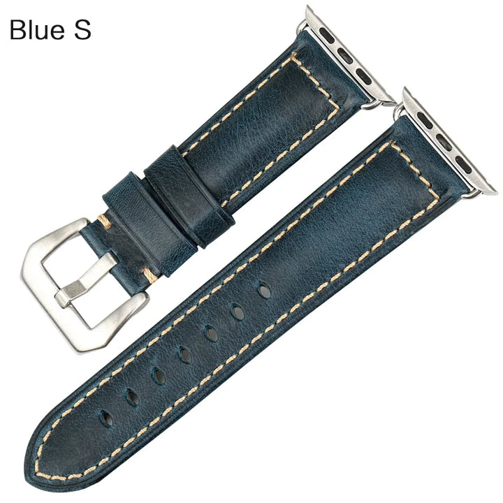 Vintage Genuine Leather Apple Watch Band Series 6–7, 38–45mm – MAIKES