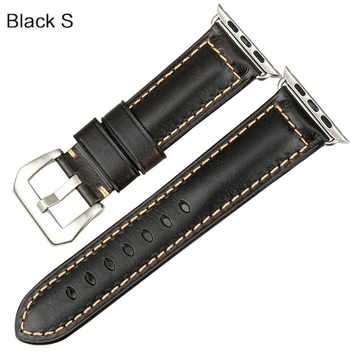 Vintage Genuine Leather Apple Watch Band Series 6–7, 38–45mm – MAIKES