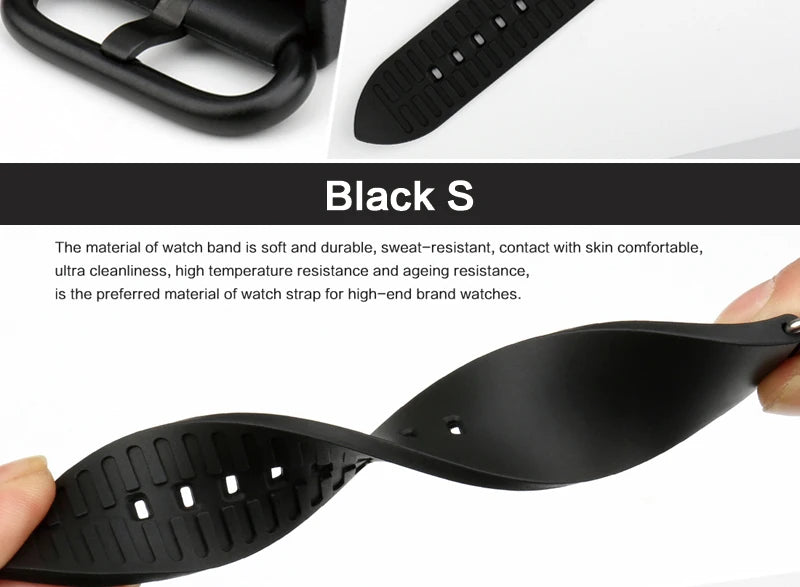 MAIKES Rubber Strap For Apple Watch Band 45mm 41mm 42mm 44mm 40mm Series 7 6 SE 5 4 3 iWatch Bracelet