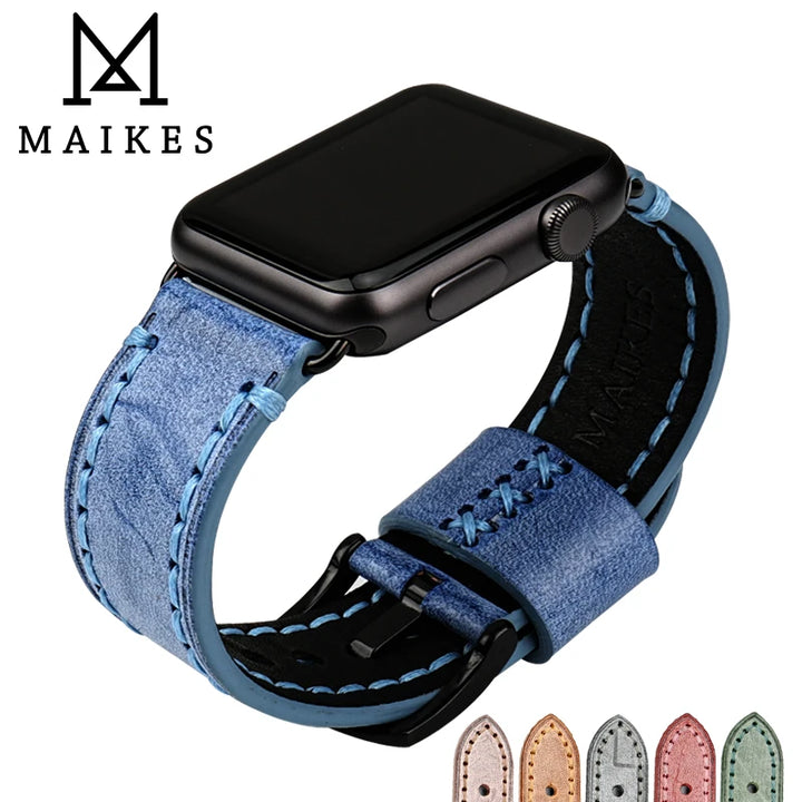 Vintage Bridle Leather Strap for Apple Watch 38-45mm