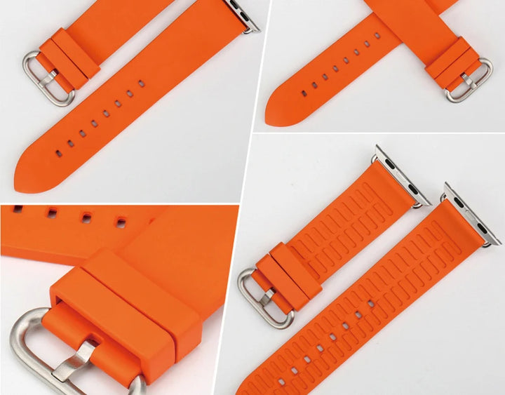 For Apple Watch Band 45mm 41mm 44mm 40mm 42mm 38mm Series 7 6 SE 5 4 3 Watchband Bracelet Sport Rubber iWatch Strap