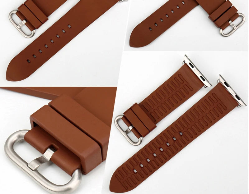 For Apple Watch Band 45mm 41mm 44mm 40mm 42mm 38mm Series 7 6 SE 5 4 3 Watchband Bracelet Sport Rubber iWatch Strap