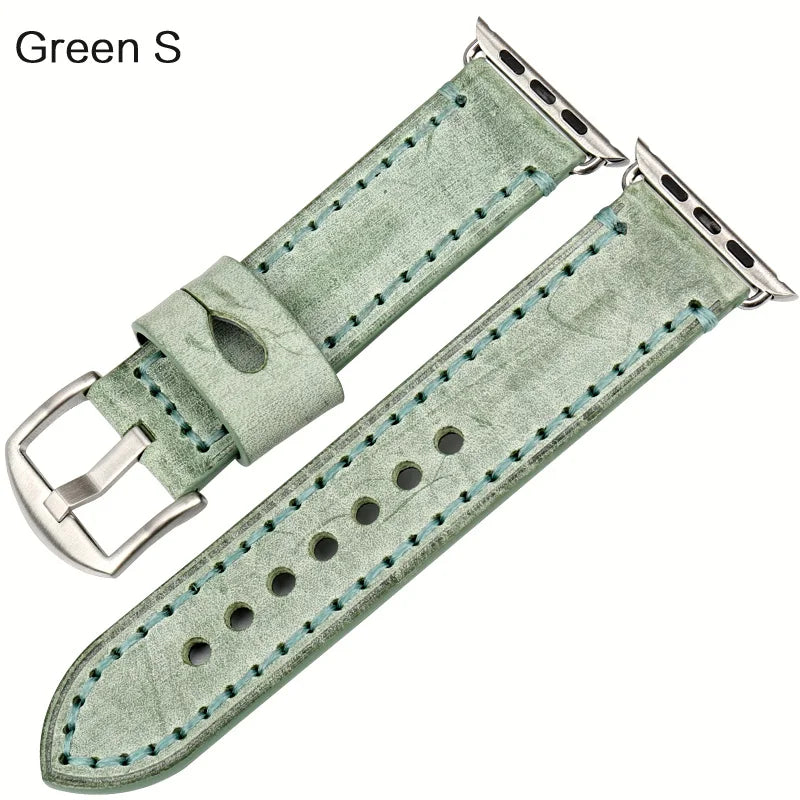 Vintage Bridle Leather Strap for Apple Watch 38-45mm