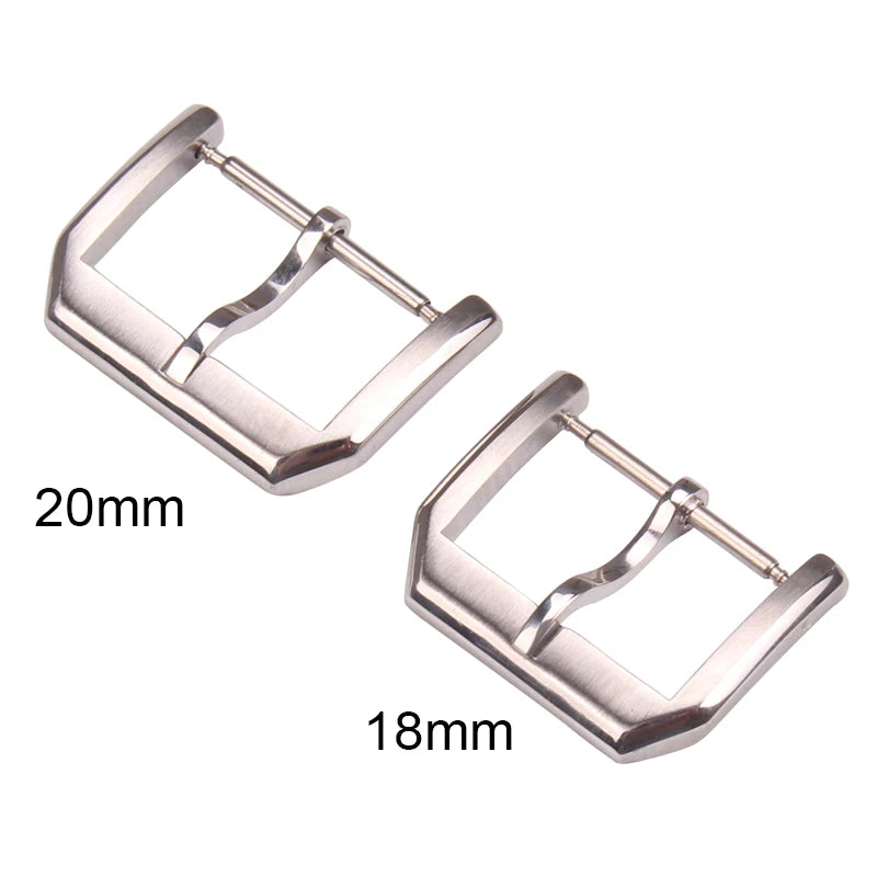 Stainless Steel Tang Buckle Watch Clasp 16-22mm