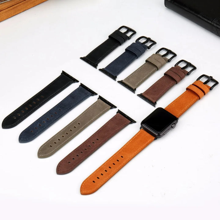 Top Quality Leather Strap For Apple Watch Band 45mm 41mm 44mm 40mm 42mm 38mm Series 7 6 SE 5 4 3 iWatch Watchband