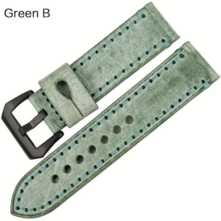 Vintage English Bridle Leather Watch Strap 22–24mm for Panerai – MAIKES