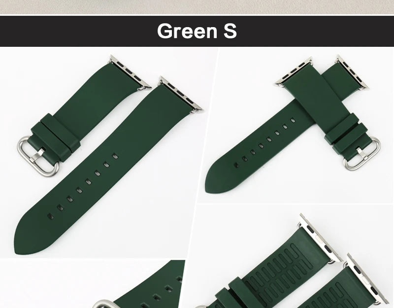 For Apple Watch Band 45mm 41mm 44mm 40mm 42mm 38mm Series 7 6 SE 5 4 3 Watchband Bracelet Sport Rubber iWatch Strap