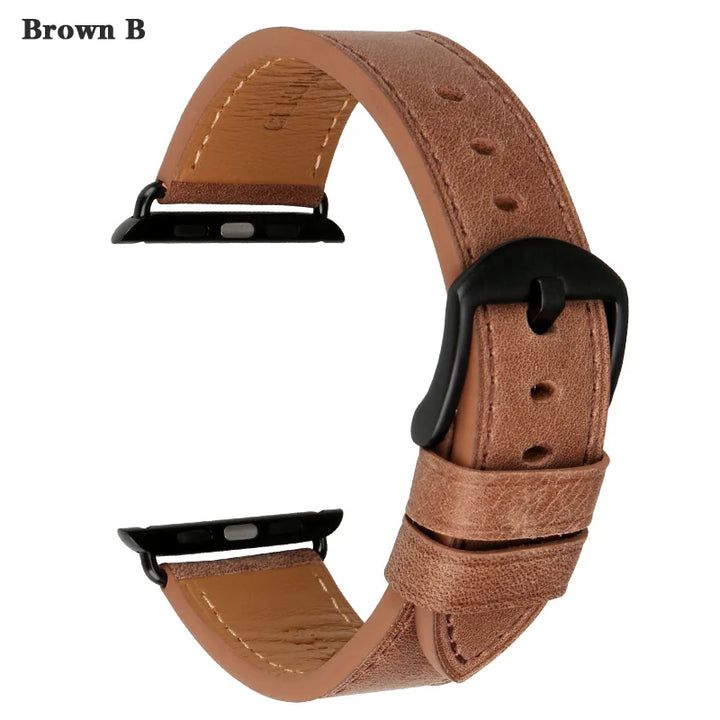 Top Quality Leather Strap For Apple Watch Band 45mm 41mm 44mm 40mm 42mm 38mm Series 7 6 SE 5 4 3 iWatch Watchband