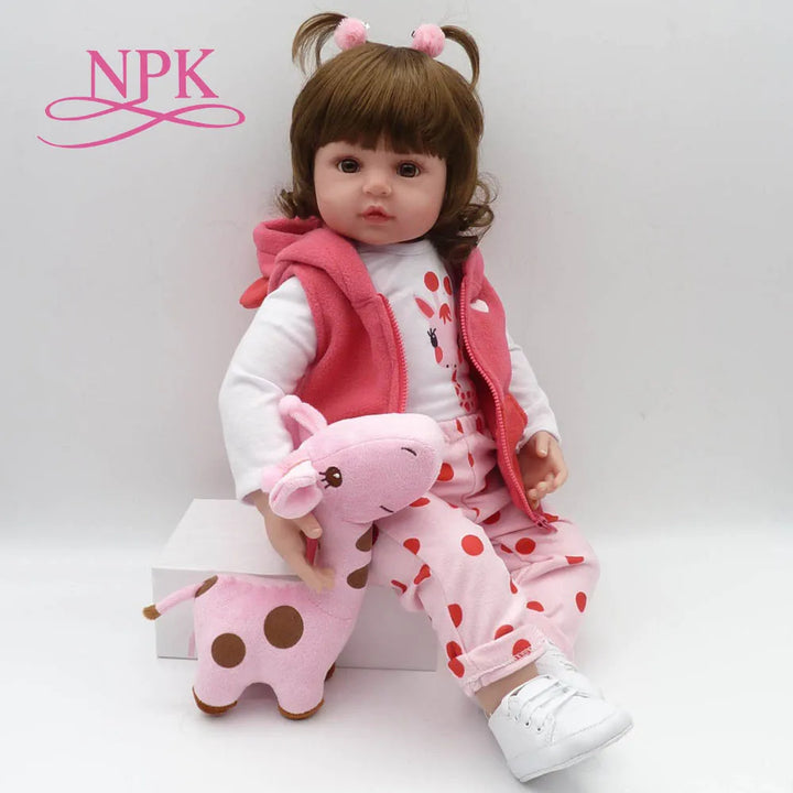 47 cm Soft Silicone Reborn Toddler Doll – Lifelike Baby Girl with Soft Body