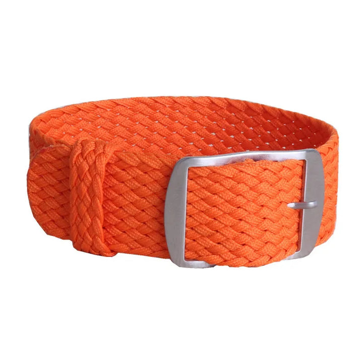 Perlon Woven Nylon Watch Strap (16-22mm) – Black & Blue