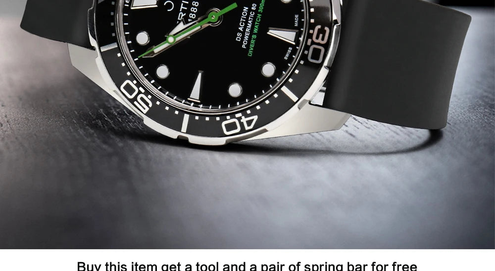 MAIKES Orange Sport Watch Band 20mm 22mm 24mm Watch Accessories Watchband With Black Buckle Rubber Watch Strap For Omega