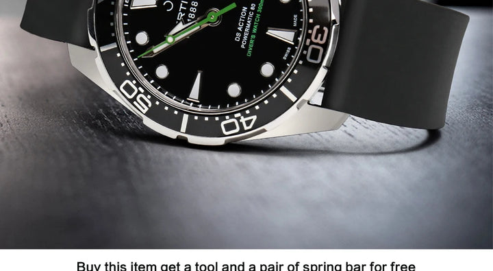 MAIKES Orange Sport Watch Band 20mm 22mm 24mm Watch Accessories Watchband With Black Buckle Rubber Watch Strap For Omega