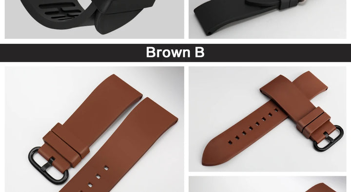 MAIKES Orange Sport Watch Band 20mm 22mm 24mm Watch Accessories Watchband With Black Buckle Rubber Watch Strap For Omega