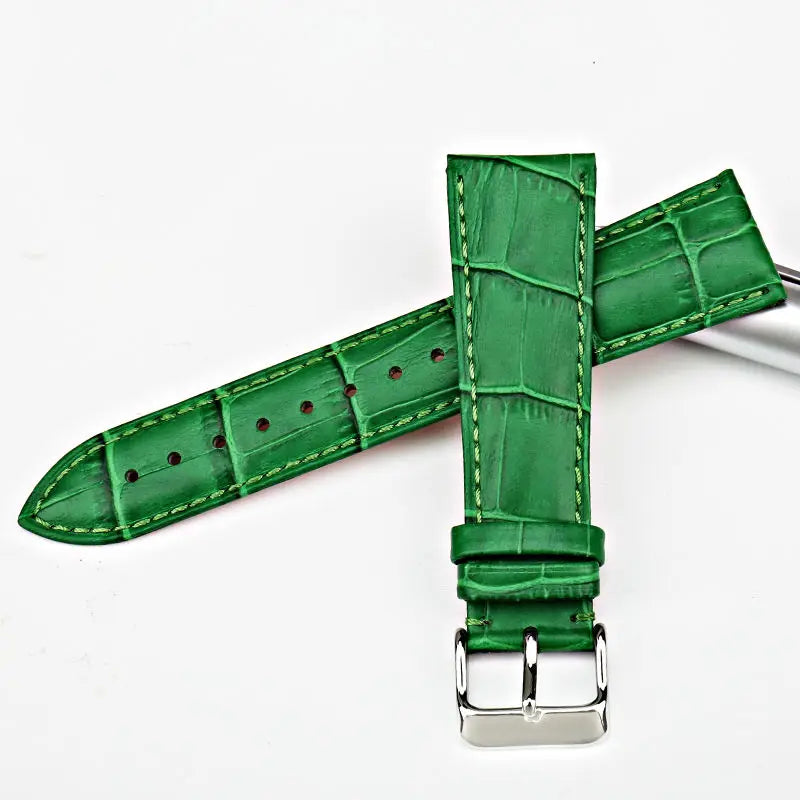 MAIKES watch accessories 16mm 18mm 20mm 22mm watch band genuine leather watch strap fashion green for Gucci women watchbands