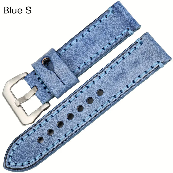 Vintage English Bridle Leather Watch Strap 22–24mm for Panerai – MAIKES