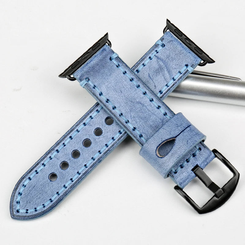 Vintage Bridle Leather Strap for Apple Watch 38-45mm