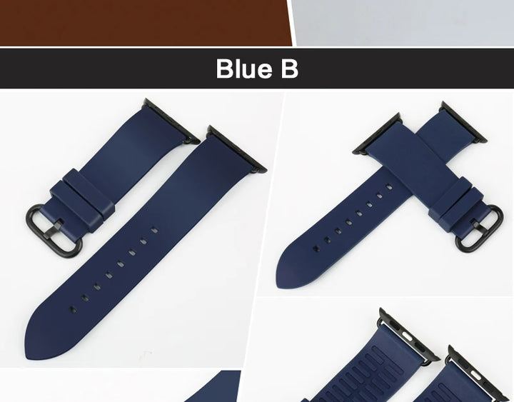 For Apple Watch Band 45mm 41mm 44mm 40mm 42mm 38mm Series 7 6 SE 5 4 3 Watchband Bracelet Sport Rubber iWatch Strap