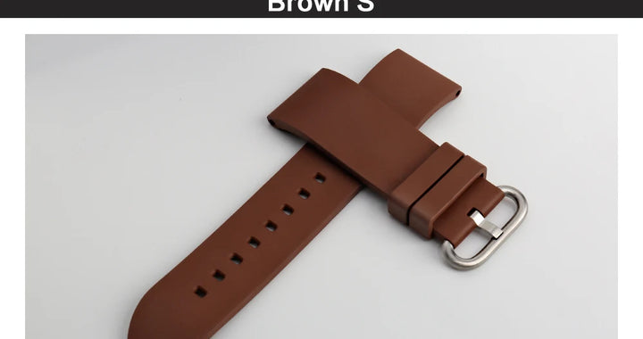 MAIKES New Design Watch Band Black 20mm 22mm 24mm Watchband Sports Fluoro Rubber Watch Strap Watch Accessories