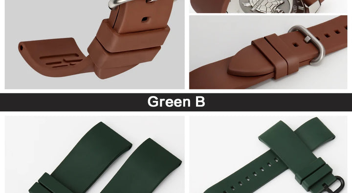 MAIKES Watch Accessories Quality Fluoro Rubber Watch Band 20mm 22mm 24mm Sport Watch Strap Orange Watchband For Omega Watch