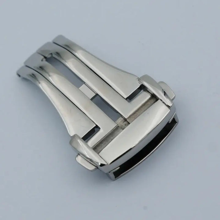 316L Stainless Steel Watch Strap – 16-20mm Silver with Butterfly Clasp for Omega