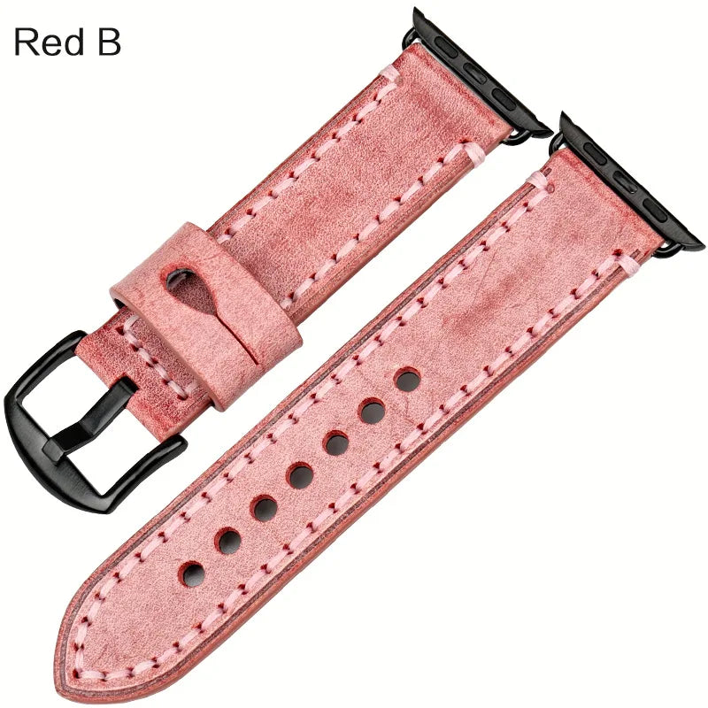 Vintage Bridle Leather Strap for Apple Watch 38-45mm