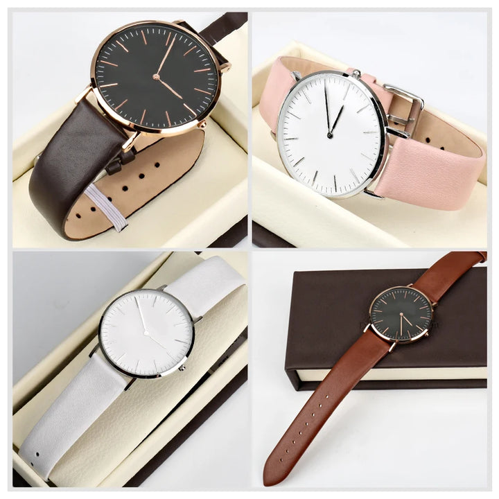 MAIKES New design watchband watch accessories white watch strap 12-24mm thin cow leather watch band women watch bracelet