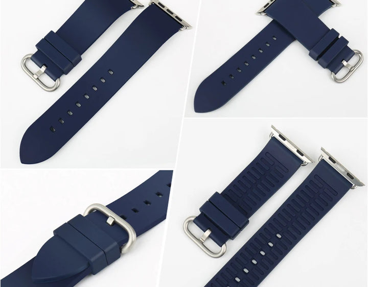 For Apple Watch Band 45mm 41mm 44mm 40mm 42mm 38mm Series 7 6 SE 5 4 3 Watchband Bracelet Sport Rubber iWatch Strap