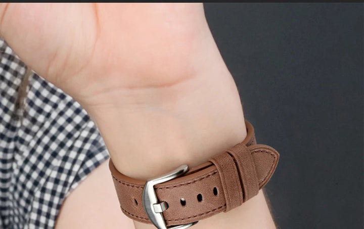 Top Quality Leather Strap For Apple Watch Band 45mm 41mm 44mm 40mm 42mm 38mm Series 7 6 SE 5 4 3 iWatch Watchband