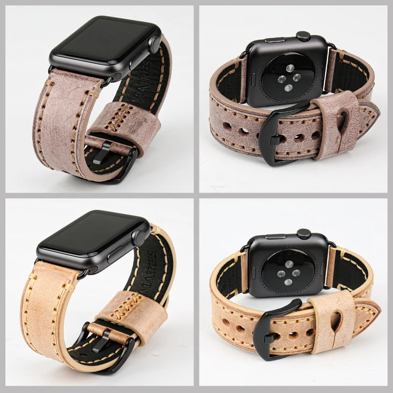 Special Leather Watchband For Apple Watch Band 45mm 41mm 44mm 40mm 42mm 38mm Series 7 6 SE 5 4 3 2 iWatch Strap