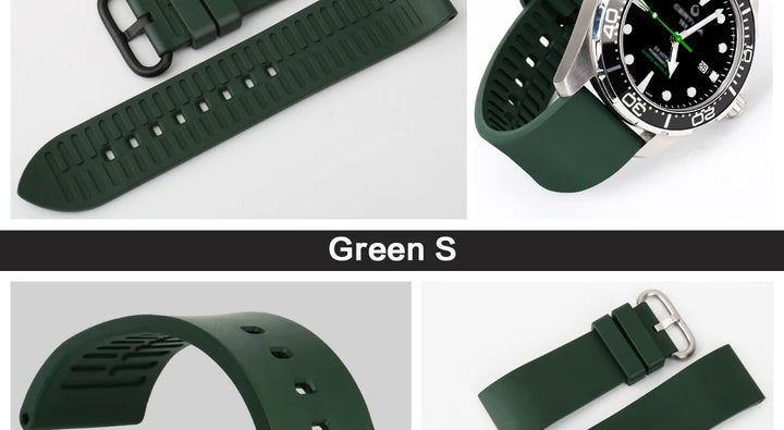 MAIKES Watch Accessories Quality Fluoro Rubber Watch Band 20mm 22mm 24mm Sport Watch Strap Orange Watchband For Omega Watch