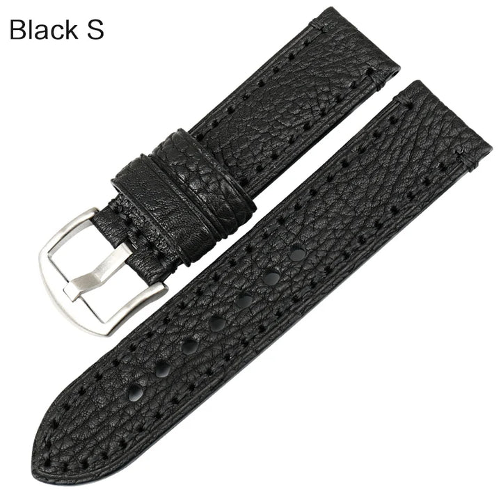 MAIKES Watch Accessories Watch Band For PANERAI FOSSIL Genuine Leather Strap Brown 20 22 24 26mm Watchband Bracelet