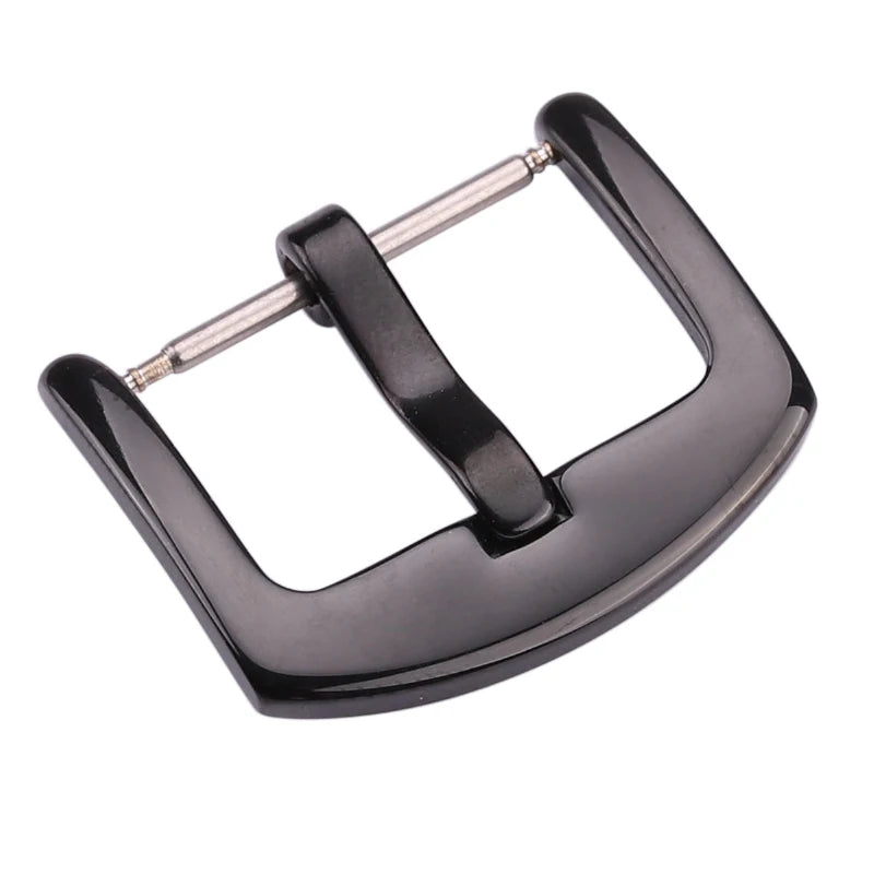 Metal Watch Band Buckle 16-24mm Silver, Black, Gold Stainless Steel