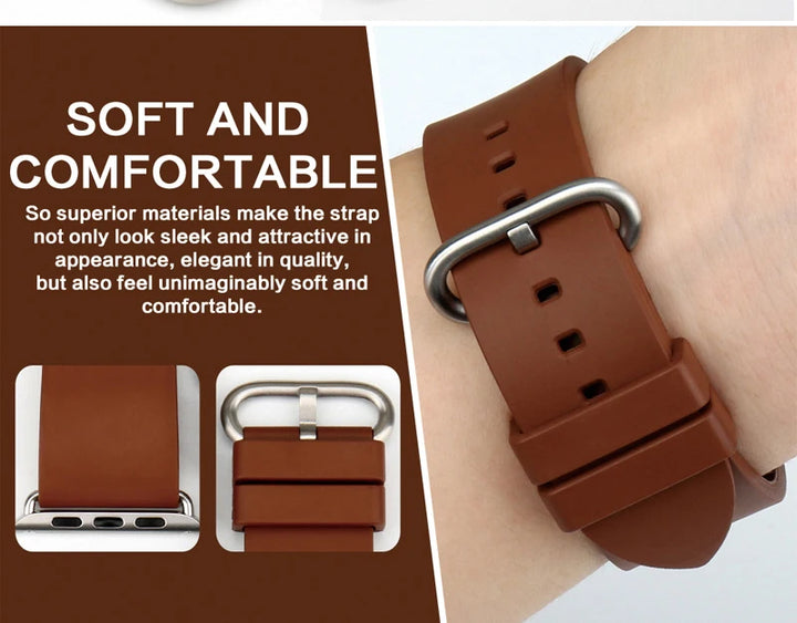 For Apple Watch Band 45mm 41mm 44mm 40mm 42mm 38mm Series 7 6 SE 5 4 3 Watchband Bracelet Sport Rubber iWatch Strap