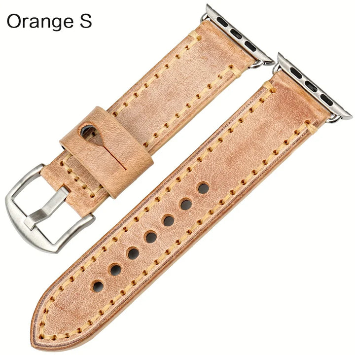Vintage Bridle Leather Strap for Apple Watch 38-45mm