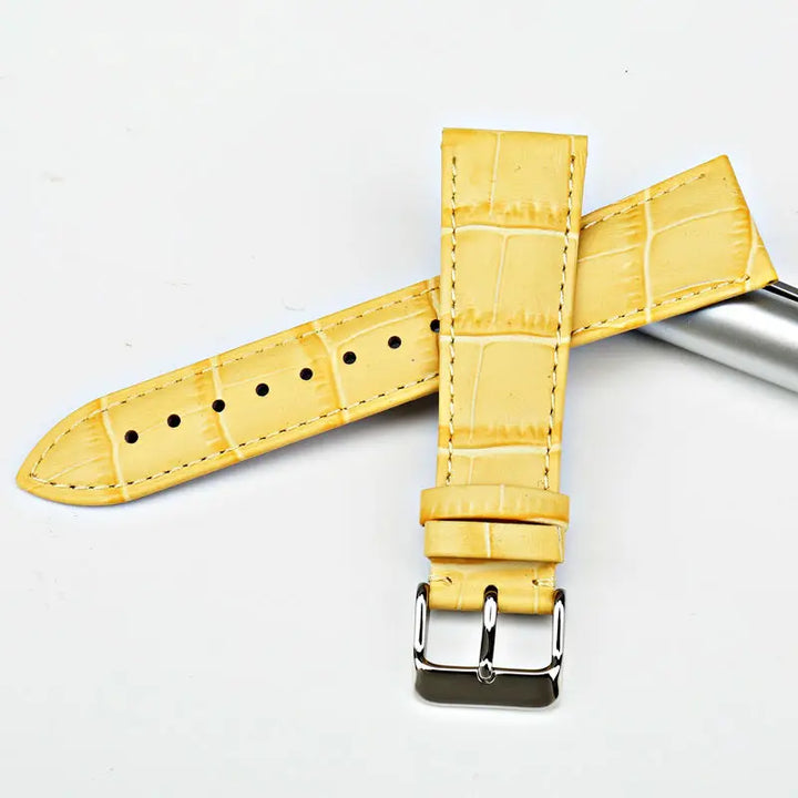 MAIKES Yellow/Gold Watch Band – 12–22mm for Casio