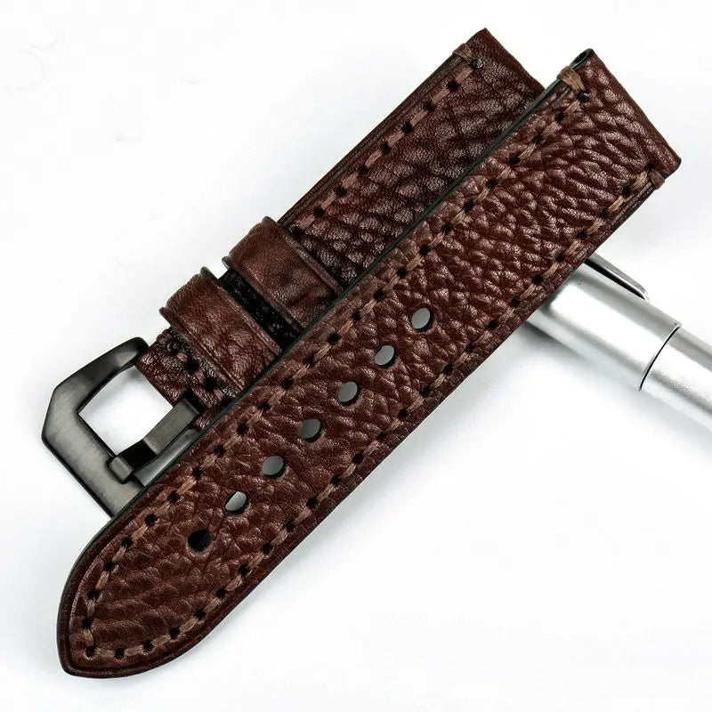 Brown Italian Cow Leather Watch Strap 20–26mm for Fossil – MAIKES