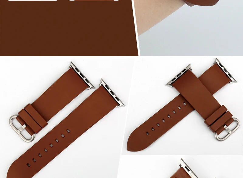 MAIKES Rubber Strap For Apple Watch Band 45mm 41mm 42mm 44mm 40mm Series 7 6 SE 5 4 3 iWatch Bracelet