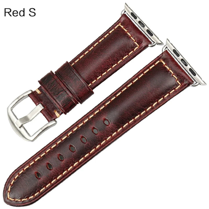 Vintage Cow Leather Apple Watch Strap – 40-45mm for Series 4-9 & SE