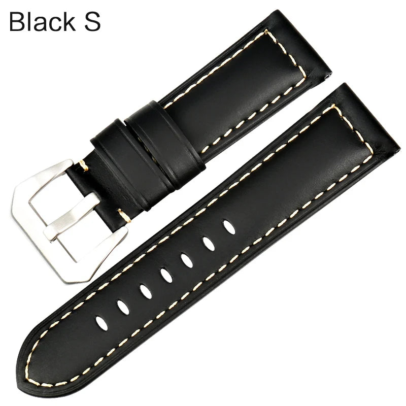 Vintage Genuine Leather Watch Strap 22–26mm for Panerai – Wheat
