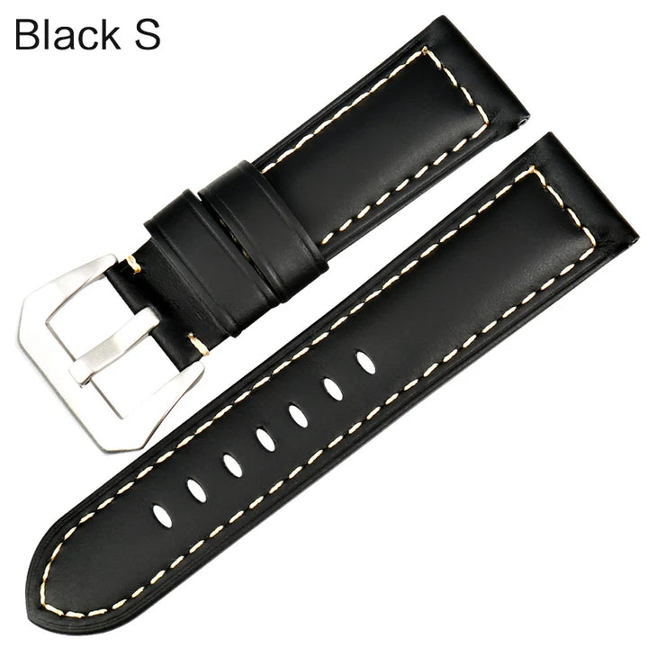 Vintage Genuine Leather Watch Strap 22–26mm for Panerai – Wheat