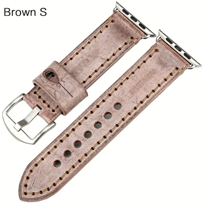 Vintage Bridle Leather Strap for Apple Watch 38-45mm