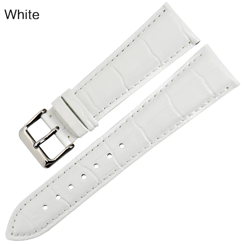 MAIKES New Fashion Watch Band Pink Women Watchbands 14 16 18 20 22 mm Genuine Leather Watch Strap Case For Casio Watch