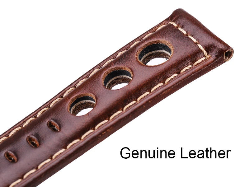 Oil Wax Cowhide Leather Watch Strap 22-24mm