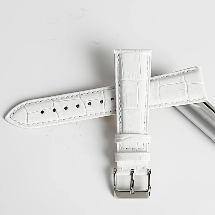 MAIKES Good quality watchbands white 14 16 18 20 22mm watch strap genuine leather watch band case for Tissot watch bracelet