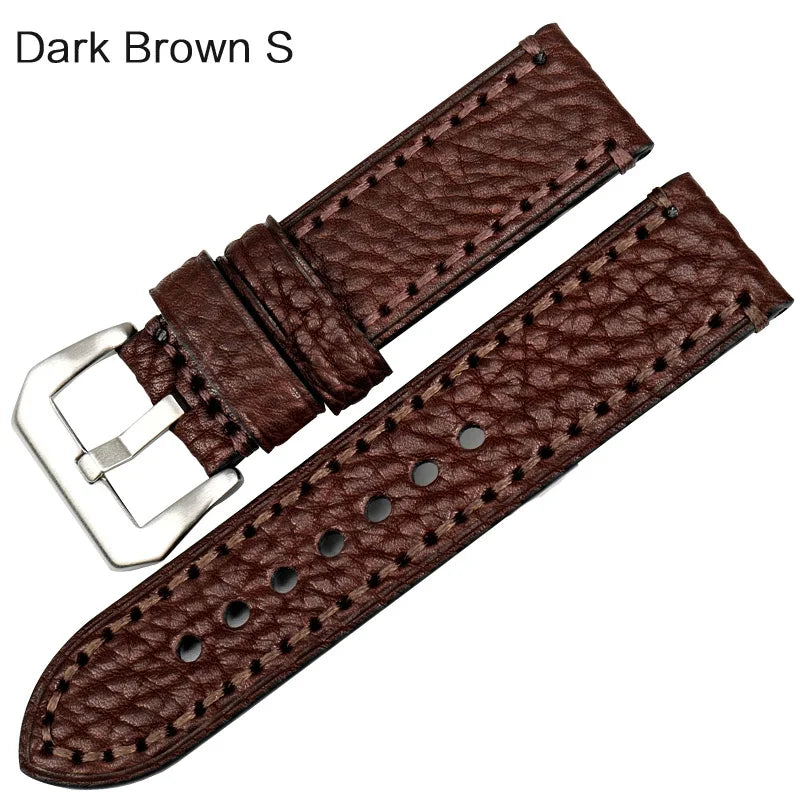 Brown Italian Cow Leather Watch Strap 20–26mm for Fossil – MAIKES