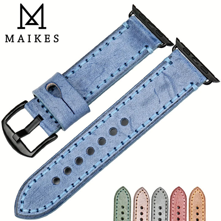 Vintage Bridle Leather Strap for Apple Watch 38-45mm