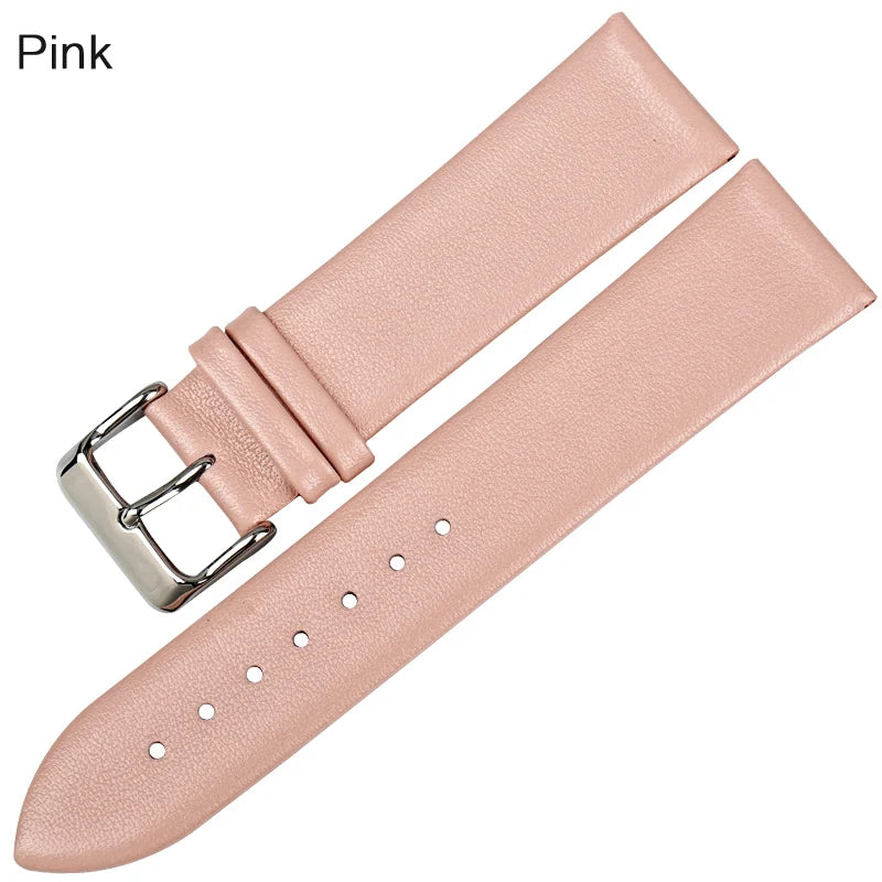 MAIKES New design watchband watch accessories white watch strap 12-24mm thin cow leather watch band women watch bracelet for DW
